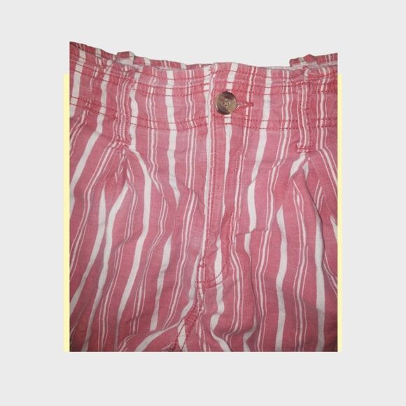 American Eagle Paper Bag Striped Red and White Shorts size 0 - Picture 5 of 8